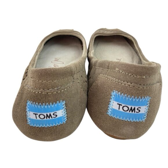 *New Toms Ballet Flats Womens Sz 7.5 Taupe Moroccan Cut Out Slip On Casual Shoes - Picture 4 of 11